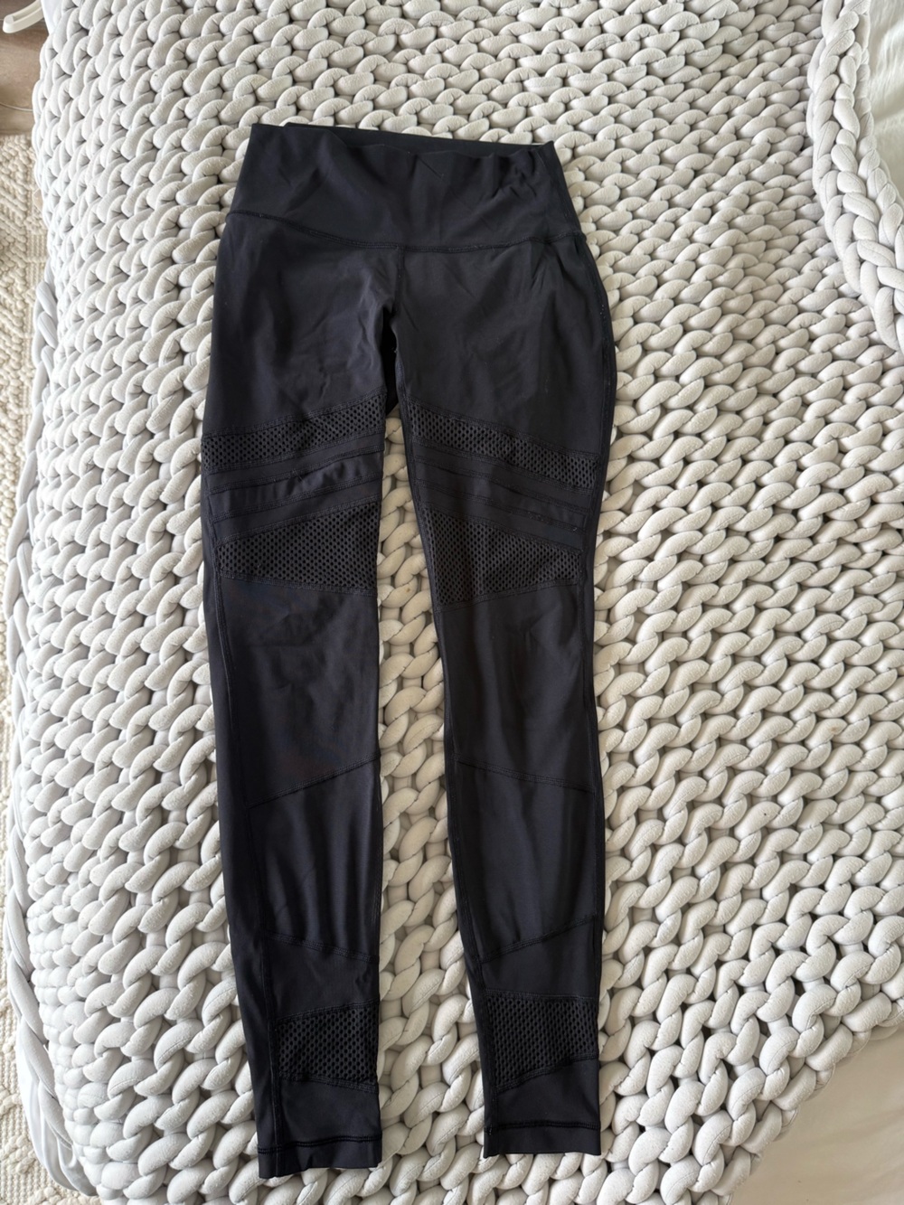 lululemon athletica Black Mesh Panel Leggings